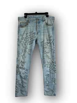 gucci scribble jeans|gucci tapered jeans.